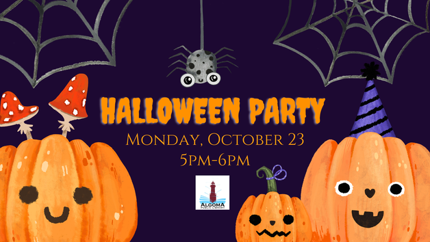 Halloween Party. Monday, October 23. 5pm-6pm